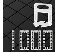 Lot de 1000 entretoises de nivellement de carrelage de taille moyenne - Système de nivellement de carrelage antirouille pour installation de carrelage de salle de bain et de cuisine (convient aux