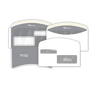 Lot de 1000 enveloppes Flymatic - Commercial caoutchouté, f. to 115 x 230 cm, en papier usage main, FSC 80 g, avec deux fenêtres 22 x 90 45 x 110 cm, Pigna Envelopes