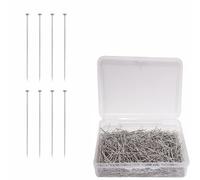Lot de 1000 épingles à coudre droites en acier inoxydable avec boîte de rangement pour couture, travaux manuels (0,6 mm x 26 mm)