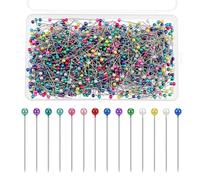 Lot de 1000 épingles à tête courte, 4 x 38 mm, colorées, décoratives, accessoires de couture, épingles à coudre, épingles à coudre, épingles à coudre, accessoires de bricolage, décoration de bijoux