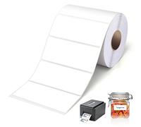 Lot de 1000 étiquettes autocollantes blanches vierges sur rouleau pour bocaux de confiture, envoi, sacs de fête, prix, congélateur, affranchissement 89 x 36 mm