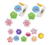 Lot de 1000 étiquettes autocollantes colorées en PET pour enfants, récompenses, journaux, bouteilles d'eau, transferts de fleurs