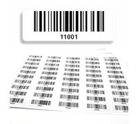 Lot de 1000 étiquettes code-barres 11.001-12.000, 5 chiffres, test DGUV, code-barres, code 128, autocollantes, 50 x 17 mm (11001-12000)