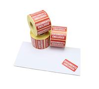 Lot de 1000 étiquettes pour documents inclus Rouge et blanc 50 mm x 25 mm