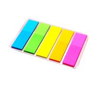 Lot de 1000 feuilles autocollantes repositionnables en PET coloré 45 x 12 mm pour classeur, intercalaires de documents à code couleur