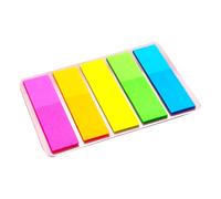 Lot de 1000 feuilles de marqueurs de page autocollants colorés en PET repositionnables pour classeur, marque-pages amovibles