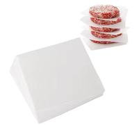 Lot de 1000 Feuilles de Papier Antiadhésif pour Presse à Steak Haché - ∅ 11 cm, Parfait pour la Préparation de Steaks Hachés et Burgers, Cuisson Propre et Sans Collage (Carre blanc)