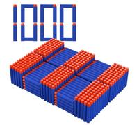 Lot de 1000 fléchettes de recharge compatibles avec Nerf N-Strike Elite 2.0 Series DinoSquad - Fonctionne avec tous les blasters Elite Bleu