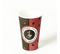 Lot de 1000 Gobelets à Café Jetables 16 oz / 480 ml | En Carton Rigide | À Emporter | Pour Café/Thé (Ø 90 mm)