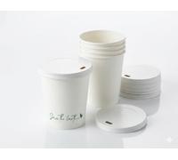 Lot de 1000 Gobelets en Carton Blanc + 1000 Couvercles - Pack Complet Take-Away - Tailles 4oz (110ml) à 24oz (700ml) - Haute Résistance Boissons Chaudes & Froides (4 oz (110 ml) + 1000 Couvercles)
