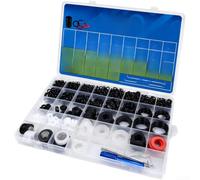 Lot de 1000 joints toriques en caoutchouc - Assortiment de 36 tailles avec boîte de rangement et outil de démontage pour plomberie automobile - Joint hydraulique - Noir