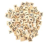 Lot de 1000 lettres de Scrabble pour travaux manuels - Décoration de cadeau en bois - Fabrication de sous-verres de l'alphabet et de mots croisés en bois - Lettres de Scrabble en bois de A à Z pour