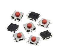 Lot de 1000 micro-interrupteurs plats rouges SMD 5 broches 6 x 6, 6 x 6 x 3,1 mm