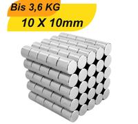 Lot de 1000 mini-aimants en néodyme 10mm x 10mm ronds N38 extra-forts, adaptés aux tableaux blancs, aux aimants de réfrigérateur, aux tableaux magnétiques et bien plus encore