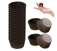 Lot de 1000 mini coquetiers en papier marron pour gâteaux, desserts, biscuits, gâteaux aux œufs, gobelets ronds en carton pour muffins, chocolats