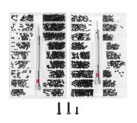 Lot de 1000 Mini Vis de Réparation avec Tournevis M1.2 M1.4 M2 Tête Fraisée à Tête Plate Ronde pour Montres, Lunettes, Ordinateurs Portables