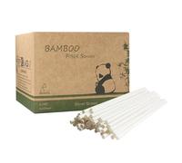 Lot de 1000 Pailles et Agitateurs à Cocktail Jetables et écologiques, 3 x127 mm Biodégradables Touillette à Café en Bambou Fibre pour la maison, les bars et les restaurants