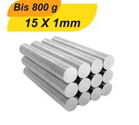 Lot de 1000 pcs mini aimants néodyme 15mm x 1mm ronds N38 petits aimants extra-forts, adaptés aux tableaux blancs, aimants de réfrigérateur, tableaux magnétiques et bien plus encore