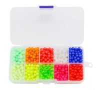 Lot de 1000 perles de pêche ovales rondes en plastique souple pour réussir la pêche de nuit