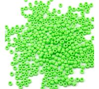 Lot de 1000 perles poney en acrylique orange de 6 x 9 mm pour loisirs créatifs, bracelets, colliers, bijoux, boucles d'oreilles, tressage de cheveux (vert frais)