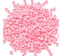 Lot de 1000 perles poney en acrylique rose - 6 x 9 mm - Pour loisirs créatifs, bracelets, colliers, bijoux, boucles d'oreilles, tressage de cheveux (rose)