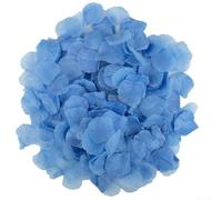 Lot de 1000 pétales de rose en soie pour décoration de table de mariage, confettis pour fille, accessoire pour fiançailles, anniversaire, fête, événement (bleu)