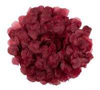 Lot de 1000 pétales de rose en soie pour décoration de table de mariage, confettis pour fille, accessoire pour fiançailles, anniversaire, fête, événement (rouge foncé)