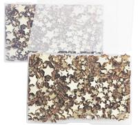 Lot de 1000 pièces en bois brut en forme d'étoile BetterJonny de 6 à 15 mm, tailles mixtes, décorations en bois brut brut pour décoration artisanale, bricolage