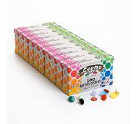 Lot de 1000 punaises colorées Lion Dell'Éra- Queue de 100 boîtes mélangées