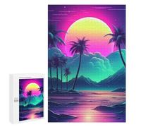 Lot de 1000 puzzles abstraits pour adolescents Synthwave Cosmos pour adolescents Jouets anti-stress Amélioration de la mémoire 1000 pièces