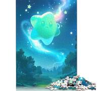 Lot de 1000 puzzles carrés en forme d'étoile dans la lumière polaire pour adultes et enfants 38 x 26 cm 1000 pièces
