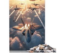 Lot de 1000 puzzles d'avion de combat F-22 Raptor pour adultes, puzzles en papier pour adultes et adolescents, jouets éducatifs d'apprentissage, 38 x 26 cm (1000 pièces)