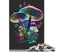 Lot de 1000 puzzles de champignons colorés en papier pour adultes et adolescents (12 ans et plus), 1000 pièces (75 x 50 cm)