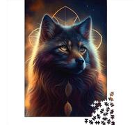 Lot de 1000 puzzles en papier avec motif de chat attrape-rêves, idéal pour décorer le mur de la maison, jouet éducatif, jeux de famille, 1000 pièces (38 x 26 cm)