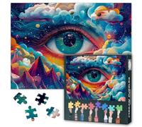 Lot de 1000 puzzles œil Jigsaw pour adultes - Décompression - Impossible - Nuages - Montagnes - Parfait pour les soirées de jeu en famille - 70 cm x 50 cm