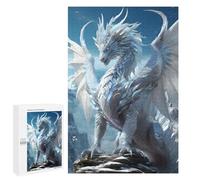 Lot de 1000 puzzles pour adolescents Blanc Heaven Elder Dragon Jeu d'ingéniosité Soulagement de stress stimulant pour compléter 1000 pièces