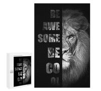 Lot de 1000 puzzles pour adolescents Lion Be Awesome Be Cool Puzzle pour adultes, jeux relaxants, décoration parfaite, cadeaux d'anniversaire et uniques 1000 pièces