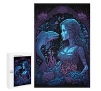 Lot de 1000 puzzles pour adolescents Mermaid's Enchanted Underwater Realm Puzzle pour adultes Jeux de réflexion Cadeaux pour femmes Cadeaux uniques pour anniversaire et Noël 1000 pièces