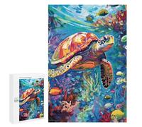 Lot de 1000 puzzles pour adolescents Océan Life Turtle Paradise Puzzle pour adolescents Jouets anti-stress Vacances à la maison Passe-temps Défi éducatif 1000 pièces