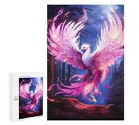 Lot de 1000 puzzles pour adolescents Phoenix enchanté dans la forêt mystique pour adolescents - Jeux amusants pour améliorer la mémoire et réduire le stress - Cadeaux 1000 pièces