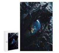 Lot de 1000 puzzles pour adolescents Predator Dragons Blue Eye Puzzle pour adultes, jeux de relaxation, vacances à la maison, tuer le temps 1000 pièces