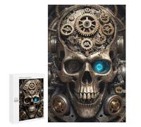 Lot de 1000 puzzles pour adolescents Steampunk Gear Head Skull Puzzle pour adultes Jouet Décoration murale Difficile À Compléter