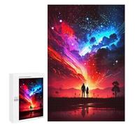 Lot de 1000 puzzles pour adultes Couple de Galaxy Paysage Puzzle pour adultes - Jeu de réflexion, compétition de vitesse, jeu difficile, idée cadeau 1000 pièces