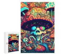 Lot de 1000 puzzles pour adultes Mushroom Skull Puzzles pour adolescents Jeu à main Coupe précise Interaction parent-enfant 1000 pièces