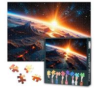 Lot de 1000 puzzles pour adultes, puzzles volcaniques extraterrestres du monde d'horizon, exploration spatiale et paysages cosmiques, puzzles défis pour adultes, 50 x 70 cm
