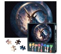 Lot de 1000 puzzles signe du zodiaque pour adultes - Pensée claire Capricorne - Puzzle de 1000 pièces - Constellation difficile - Défis impossibles - 50 x 70 cm