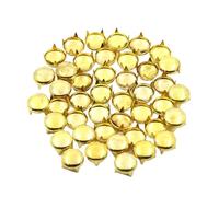 Lot de 1000 rivets ronds en métal à 4 griffes, clous et pointes, for bricolage, cuir, rivets punk dorés/argentés, for vêtements, jeans, sacs, 6/7/8/9/10/12 mm(Gold,9MM)