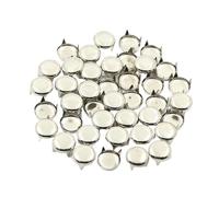 Lot de 1000 rivets ronds en métal à 4 griffes, clous et pointes, for bricolage, cuir, rivets punk dorés/argentés, for vêtements, jeans, sacs, 6/7/8/9/10/12 mm(Silver,6MM)