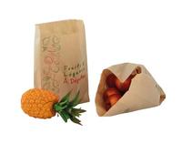 Lot de 1000 Sacs en Papier Kraft Enfilée Brun pour Bijoux Fruit Légumes 28 cm x 14 cm x 9 cm