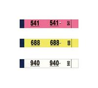 Lot de 1000 tickets vestiaire 3x20 cm blanc